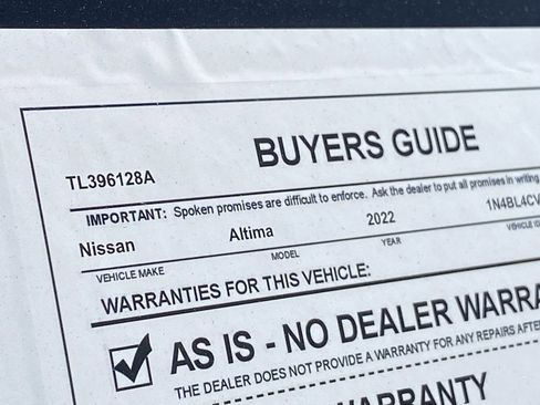 Certified 2022 Nissan Altima 2.5 SR FWD image 35