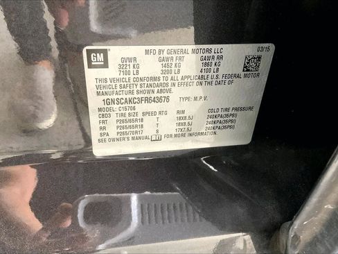 Used 2015 Chevrolet Tahoe LS w/ Driver Alert Package RWD image 8