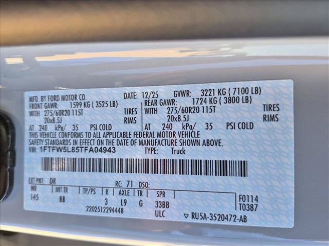 New 2026 Ford F150 Lariat w/ Equipment Group 501A Mid AWD/4WD image 18