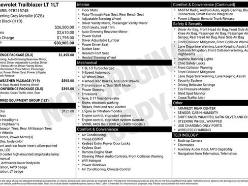 New 2026 Chevrolet TrailBlazer LT w/ Convenience Package AWD/4WD image 11