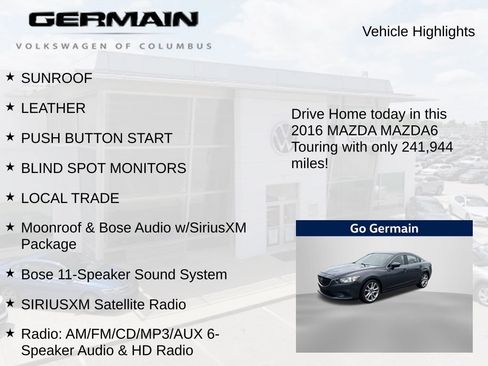 Used 2016 MAZDA MAZDA6 Touring FWD image 5