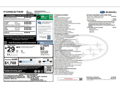 Used 2026 Subaru Forester Premium w/ Base/Premium Package AWD/4WD image 9