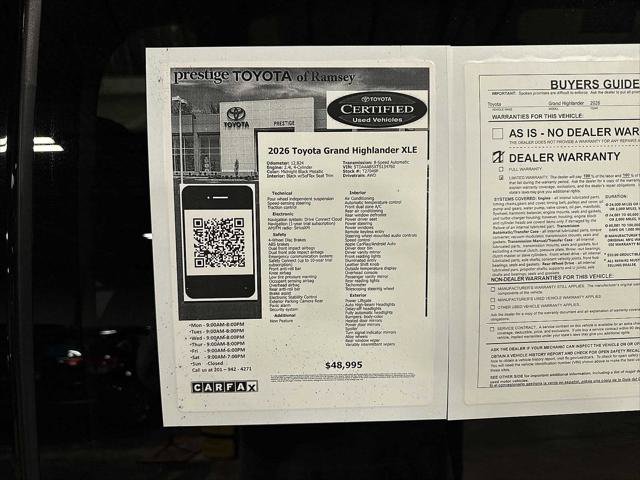 Certified 2026 Toyota Grand Highlander AWD image 13