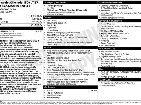 Used 2016 Chevrolet Silverado 1500 LT w/ All Star Edition image 4