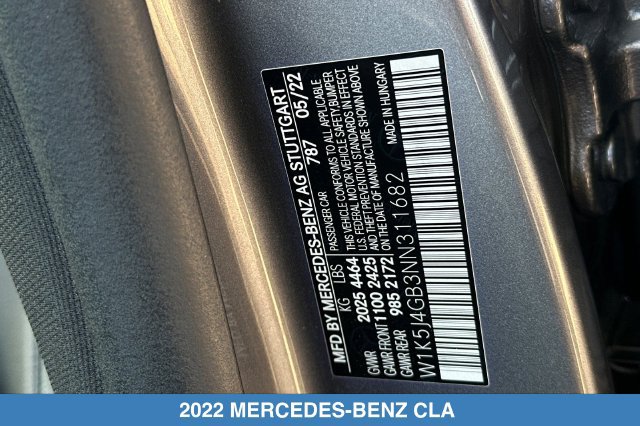 Used 2022 Mercedes-Benz CLA 250 w/ Premium Package Lite image 31