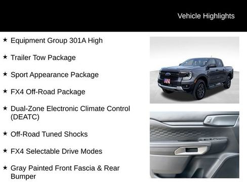 Used 2025 Ford Ranger XLT w/ Equipment Group 301A High image 8