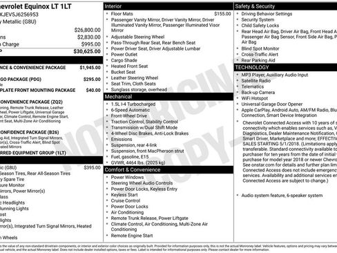 Certified 2018 Chevrolet Equinox LT FWD image 2