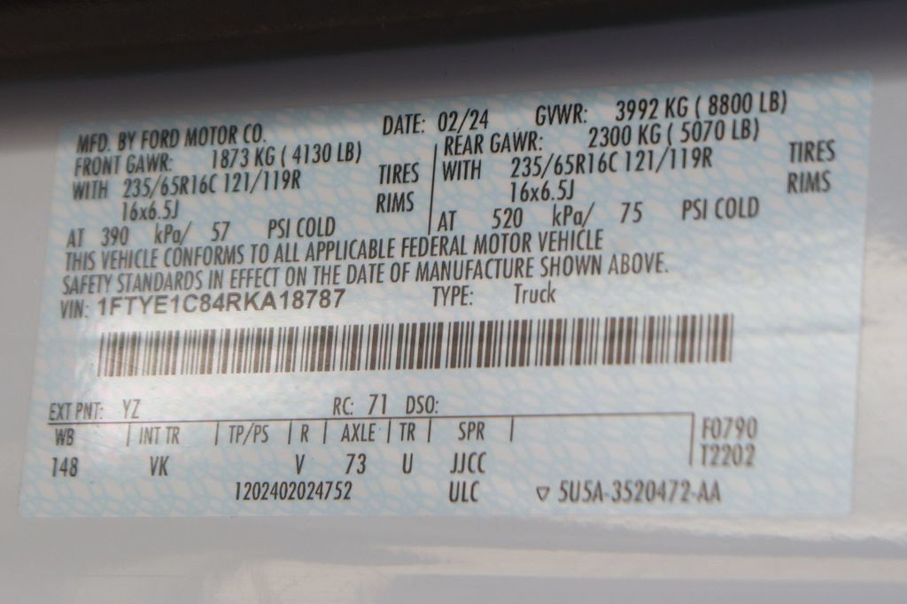 Used 2024 Ford Transit 150 148 Medium Roof w/ Load Area Protection Package RWD image 43