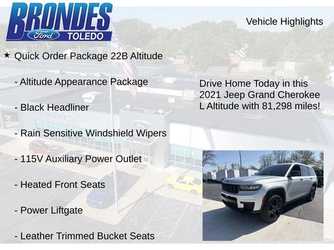 Used 2021 Jeep Grand Cherokee L Laredo AWD/4WD image 5