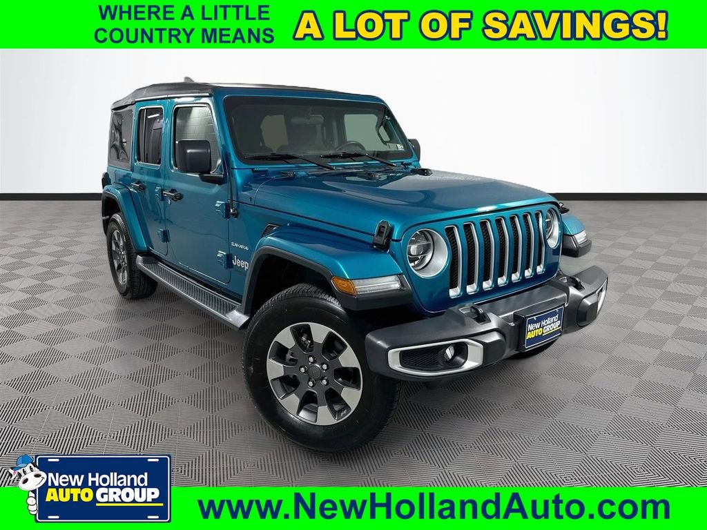 Used 2019 Jeep Wrangler Unlimited Sahara w/ LED Lighting Group AWD/4WD image 1