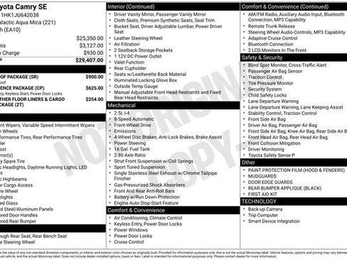 Used 2018 Toyota Camry SE w/ Moonroof Package FWD image 19