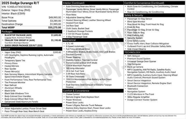 Certified 2025 Dodge Durango R/T w/ Blacktop Package AWD/4WD image 3