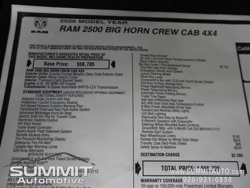 New 2026 RAM 2500 Big Horn image 34