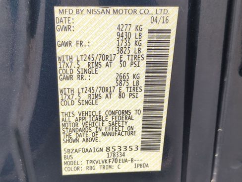 Used 2016 Nissan NV 3500 SL image 34