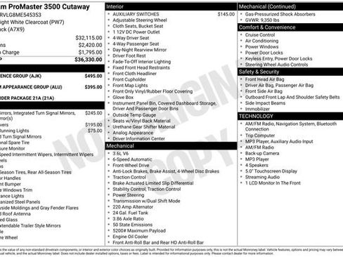 Used 2021 RAM ProMaster 3500 w/ Convenience Group FWD image 3