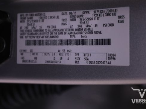 Used 2015 Ford F150 Lariat w/ Equipment Group 502A Luxury image 40