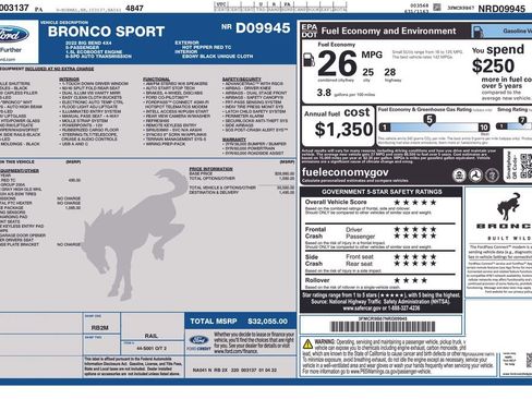 Certified 2022 Ford Bronco Sport Big Bend w/ Convenience Package image 6