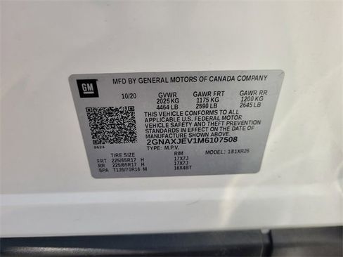 Used 2021 Chevrolet Equinox LT w/ Driver Convenience Package image 21