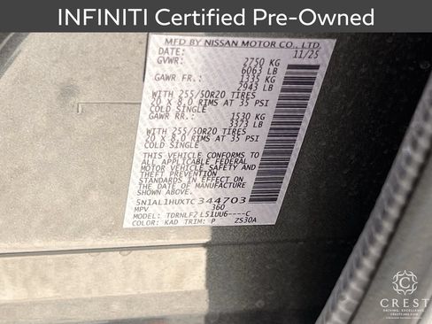 Certified 2026 INFINITI QX60 Autograph w/ Dark Cargo Package AWD/4WD image 34