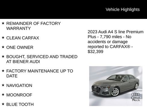 Used 2023 Audi A4 2.0T Premium Plus w/ Premium Plus Package AWD/4WD image 9