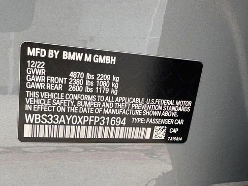 Used 2023 BMW M3 Competition w/ M Carbon Exterior Package RWD image 31