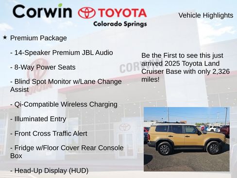 Used 2025 Toyota Land Cruiser w/ Premium Package AWD/4WD image 2