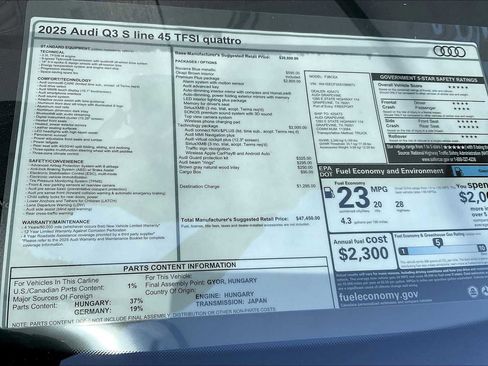 New 2025 Audi Q3 2.0T Premium Plus image 18