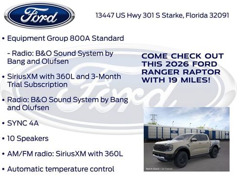 New 2026 Ford Ranger Raptor AWD/4WD image 20