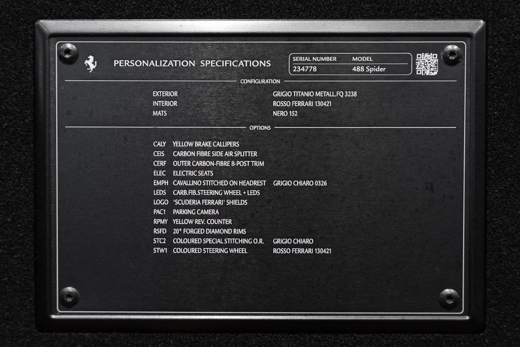 Certified 2018 Ferrari 488 Spider RWD image 22