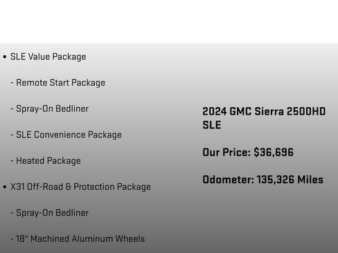 Used 2024 GMC Sierra 2500 SLE w/ SLE Value Package; image 30