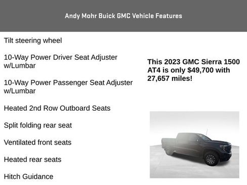 Used 2023 GMC Sierra 1500 AT4 w/ Technology Package image 16