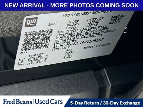 Certified 2022 Chevrolet Tahoe Z71 w/ Off-Road Capability Package AWD/4WD image 37