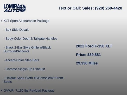 Used 2022 Ford F150 XLT w/ Equipment Group 301A Mid AWD/4WD image 8