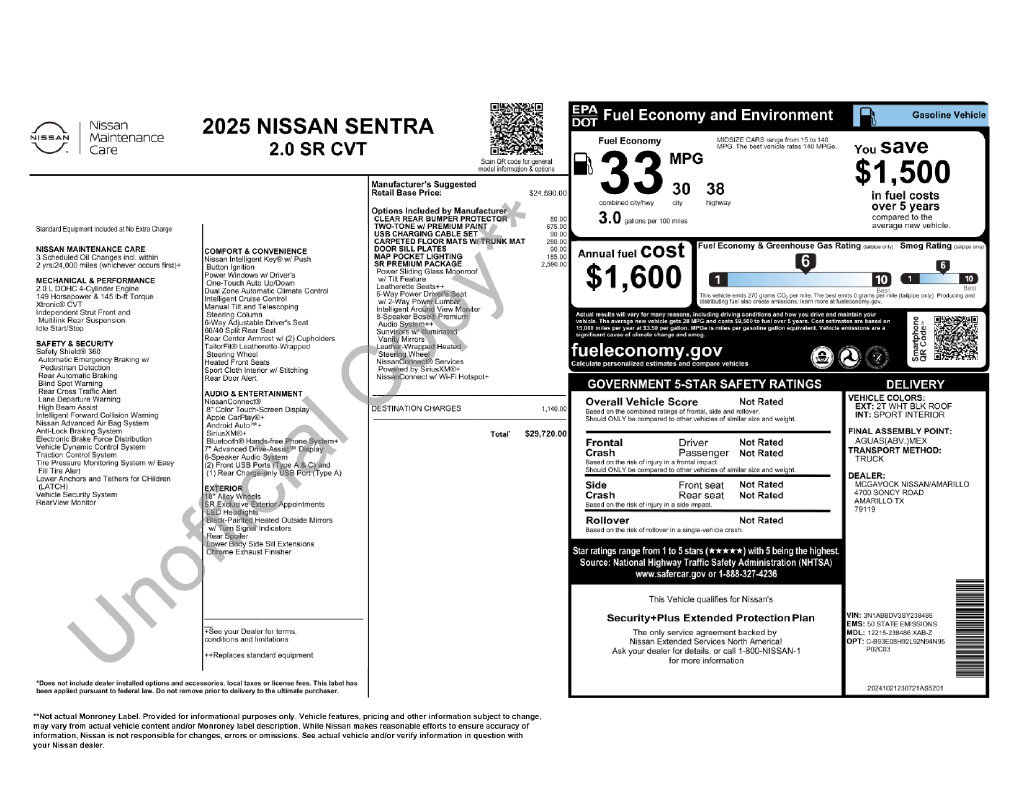 Certified 2025 Nissan Sentra SR w/ SR Premium Package FWD image 31