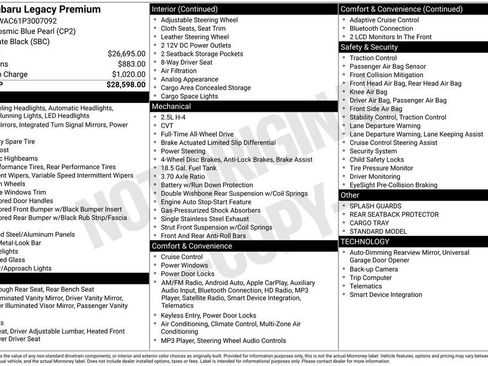 Used 2023 Subaru Legacy Premium image 6