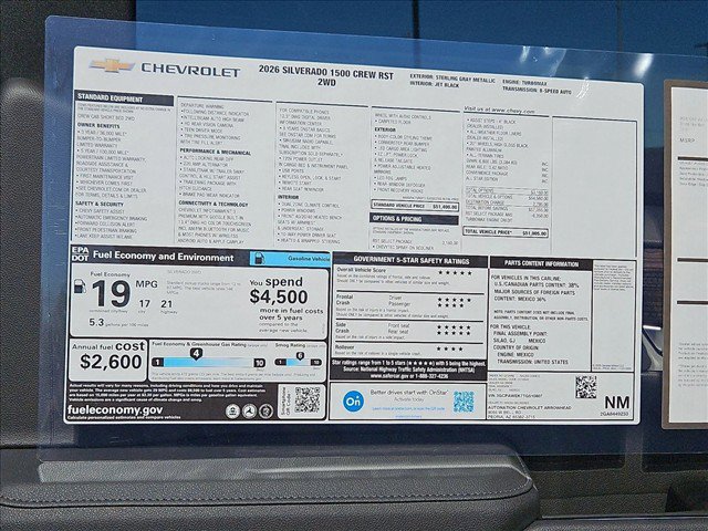 New 2026 Chevrolet Silverado 1500 RST w/ RST Select Package RWD image 16