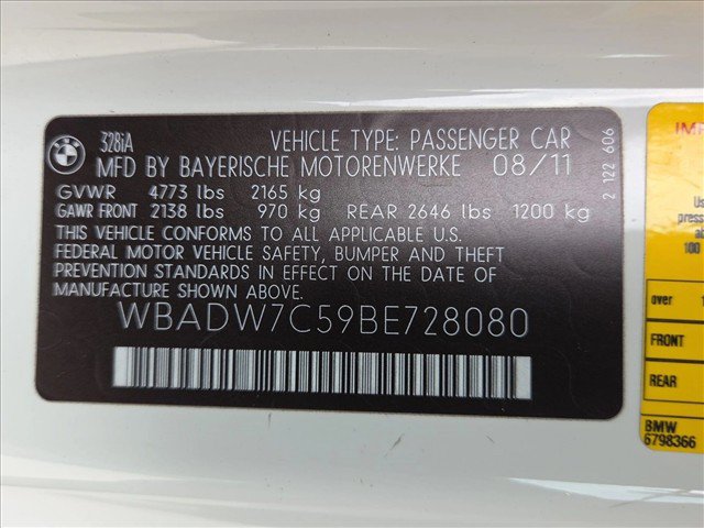 Used 2011 BMW 328i Convertible RWD image 20