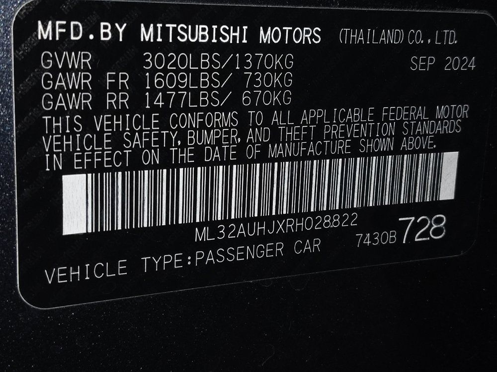 Used 2024 Mitsubishi Mirage ES FWD image 33