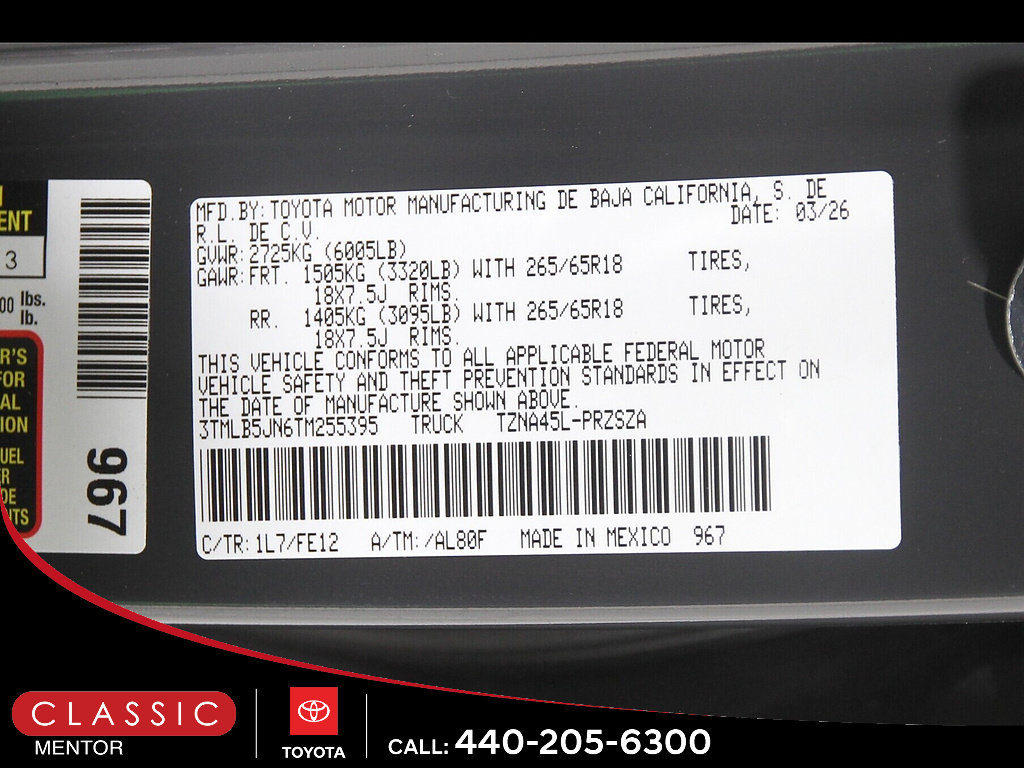 Certified 2026 Toyota Tacoma TRD Sport AWD/4WD image 24