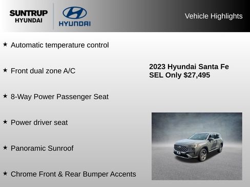 Used 2023 Hyundai Santa Fe SEL w/ Premium Package AWD/4WD image 16