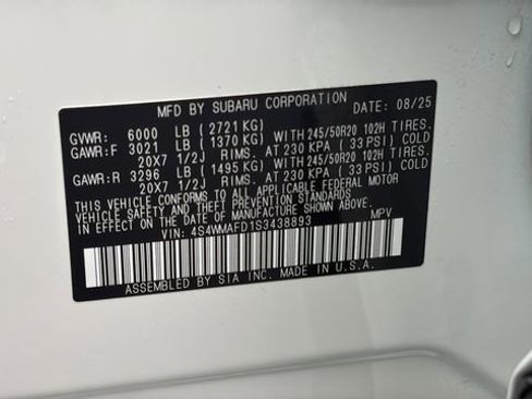 Certified 2025 Subaru Ascent Onyx Edition AWD/4WD image 28