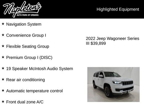 Used 2022 Jeep Wagoneer Series III w/ Premium Group I AWD/4WD image 15