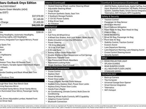 Used 2025 Subaru Outback Onyx Edition image 11