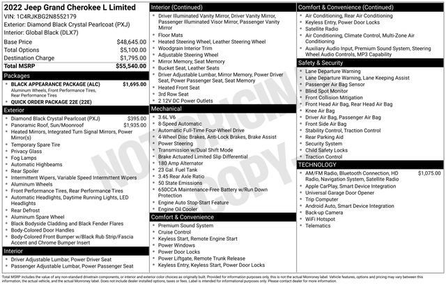 Certified 2022 Jeep Grand Cherokee L Limited w/ Black Appearance Package AWD/4WD image 8
