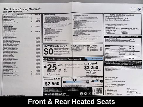 Used 2025 BMW X5 xDrive40i w/ Climate Comfort Package image 33