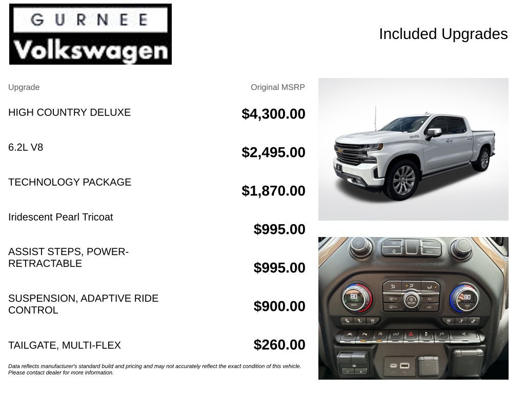 Used 2021 Chevrolet Silverado 1500 High Country w/ Technology Package AWD/4WD image 4