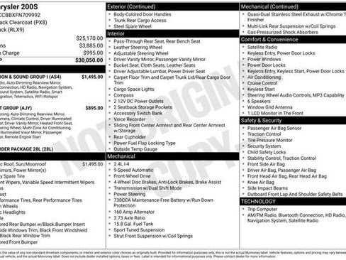 Used 2015 Chrysler 200 S w/ Navigation & Sound Group I FWD image 4