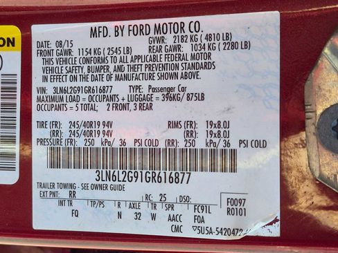 Used 2016 Lincoln MKZ w/ Equipment Group 200A Select FWD image 32