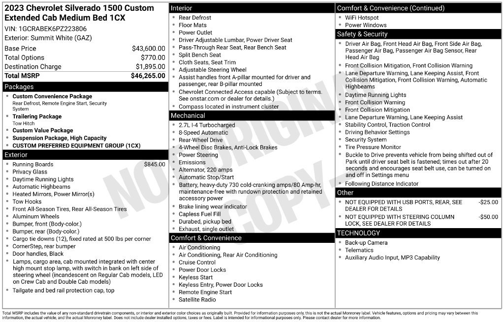Used 2023 Chevrolet Silverado 1500 Custom RWD image 17