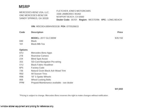 Used 2017 Mercedes-Benz GLC 300 image 2